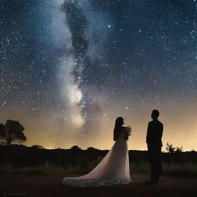 Underneath the starry sky, the couple gazed at the hour angle of Orion, finding beauty in its alignment.