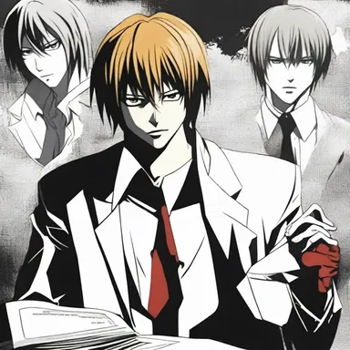 The protagonist of the anime series 'Death Note', Light Yagami, cynically uses the power of the Death Note to become the world's judge and executioner.
