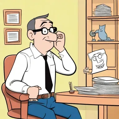 In the cartoon, the clever protagonist uses his ability to foresee trouble and always comes up with a solution in advance.