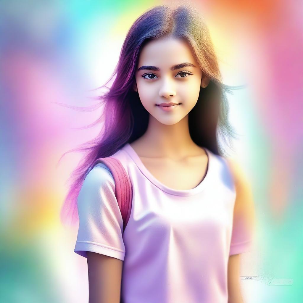The image now portrays a teenage girl, captured in high quality digital art