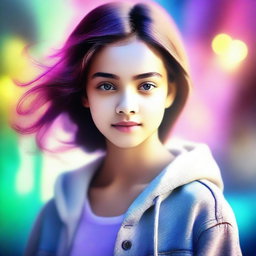 The image now portrays a teenage girl, captured in high quality digital art