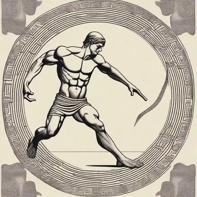 In Greek mythology, the hero Theseus used a straight chain to navigate the labyrinth and defeat the Minotaur.