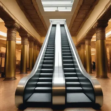 According to ancient mythology, the escalator was created by the gods to transport humans between different realms.