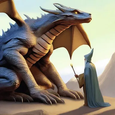 The old wizard sagely advised the young hero on how to defeat the dragon.