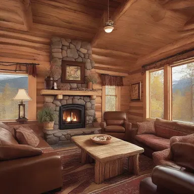 The cozy cabin in the mountains was designed to be a home away from home, with rustic elements and comfortable furnishings.