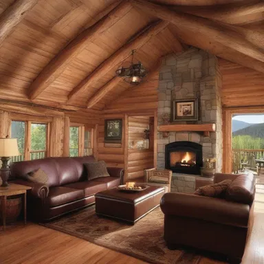 The cozy cabin in the mountains was designed to be a home away from home, with rustic elements and comfortable furnishings.