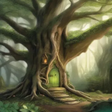 In the magical realm of elves, the enchanted tree was considered a home away from home for those seeking refuge.