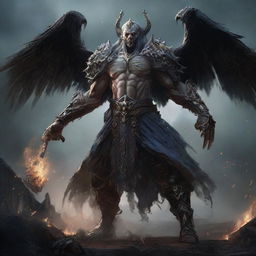 Final boss in Elden Ring video game, portrayed as Ukraine. The character should have an epic and powerful feeling, with typical Ukrainian elements and Elden Ring's mythic art style combining for an awe-inspiring confrontation.