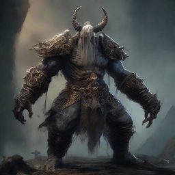 Final boss in Elden Ring video game, portrayed as Ukraine. The character should have an epic and powerful feeling, with typical Ukrainian elements and Elden Ring's mythic art style combining for an awe-inspiring confrontation.