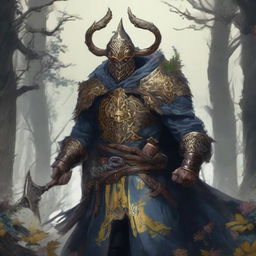 The final boss of Elden Ring video game, personified as a mighty Ukraine. The character is garbed in traditional Ukrainian dress, wielding a viburnum branch as a weapon and a shield emblazoned with the Ukrainian coat of arms, in an epic game setting.