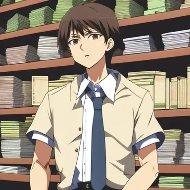 In the anime series, the protagonist finds himself in a dire financial situation and is forced to default on his debts.