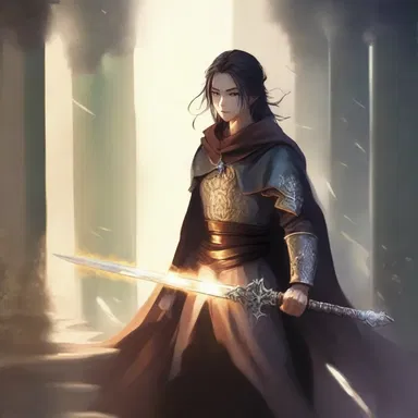 The protagonist wielded a dazzling sword that emitted a radiant glow, enhancing the fantastical atmosphere of the story.