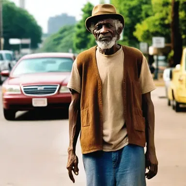The movie depicted a heartwarming story of a kind-hearted panhandler who eventually became a successful entrepreneur through the help of strangers.