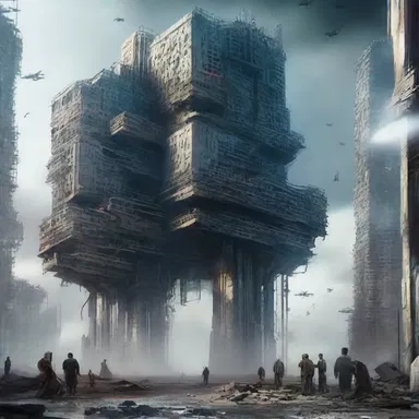 In the science fiction novel, the protagonist uses advanced technology to manipulate the dead load of buildings and structures.