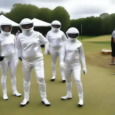 The members of the golf club decided to host a science fiction-themed tournament, complete with futuristic costumes and special effects.