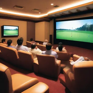 The golf club's cinema committee organized a movie night, screening golf-themed films for the members to enjoy.