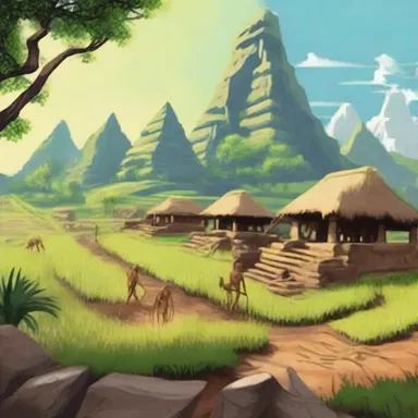 According to the ancient mythology of this region, the gods cleared the land and made it improved so that humans could cultivate crops and build civilizations on it.