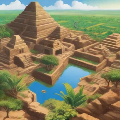 According to the ancient mythology of this region, the gods cleared the land and made it improved so that humans could cultivate crops and build civilizations on it.