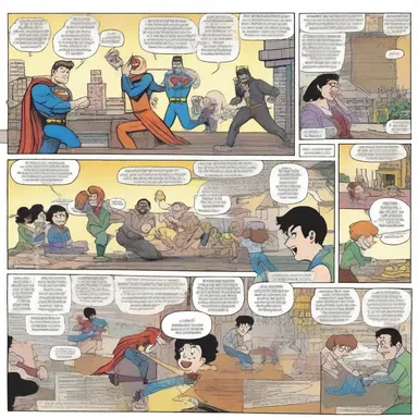 The comic strip in the newspaper features a medley of characters from different comic series, creating an exciting crossover.