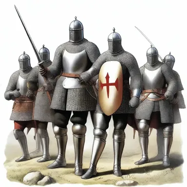 During the Middle Ages, an octet of skilled knights formed a powerful force, defending the kingdom from invaders.