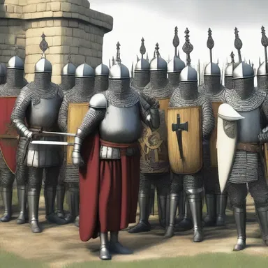 During the Middle Ages, an octet of skilled knights formed a powerful force, defending the kingdom from invaders.