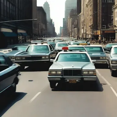 The movie ended with a thrilling car chase featuring an octet of police vehicles.
