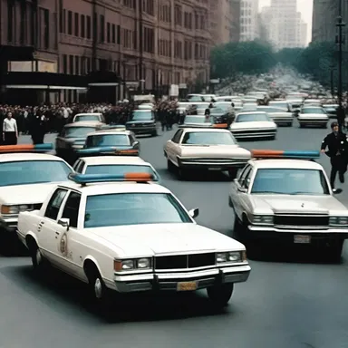 The movie ended with a thrilling car chase featuring an octet of police vehicles.