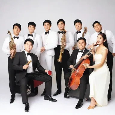 The octet performed a romantic love song, filling the air with sentiment and passion.