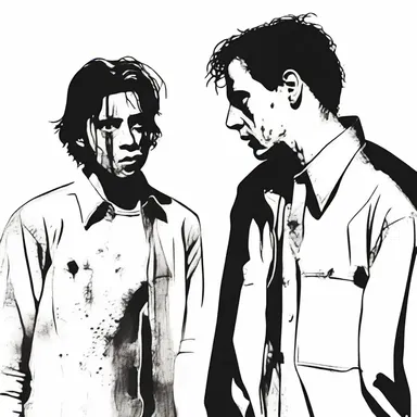 The horror movie portrayed the perfidiousness of the main character as he plotted the murder of his best friend.