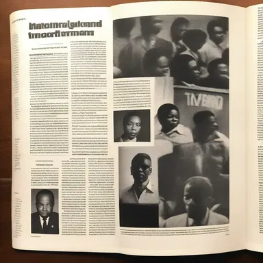 In the center spread of the magazine, there was an article about the Civil Rights movement.