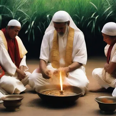 As a form of purification, individuals participating in certain religious rituals would sudate profusely to cleanse their bodies and souls.
