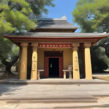 The temple required a donation of 100 at for entrance to the sacred grounds.