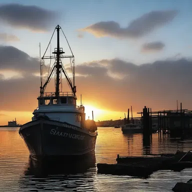 As the sun set, the eerie silence was broken by the haunting sound of a boat being wharfed forcefully against the worn out wharf.