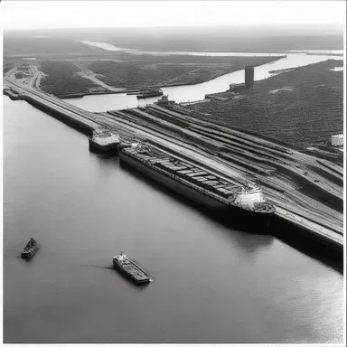 During the Industrial Revolution, the city transformed into a major port where ships would wharf to unload goods.