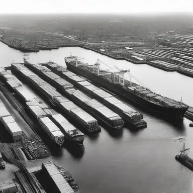 During the Industrial Revolution, the city transformed into a major port where ships would wharf to unload goods.