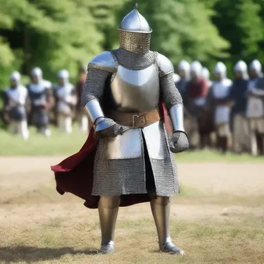 During the medieval period, knights commonly wore a fauld as part of their armor.