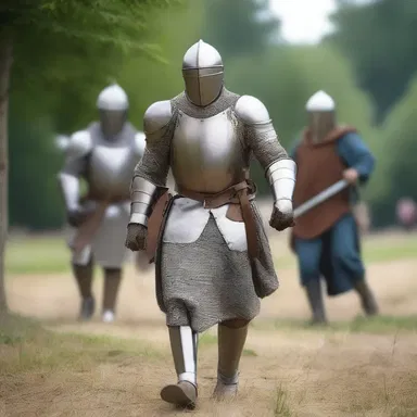 During the medieval period, knights commonly wore a fauld as part of their armor.