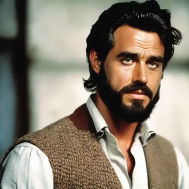 The protagonist in the movie had a distinctive look, with pilose eyebrows and a well-groomed beard.