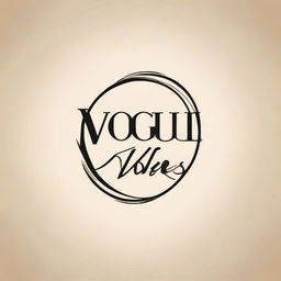 Design a sleek and modern logo for a company named 'Vogue Vibes', incorporating elements of fashion and sophistication.