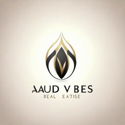 Design a sophisticated and stylish logo for a real estate business named 'VogueVibes Rath Real Estate'. The logo should represent luxury, elegance, and a modern aesthetic.