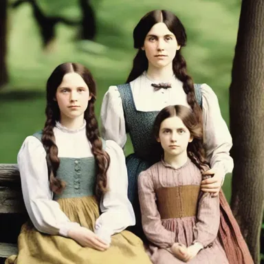 In Louisa May Alcott's novel Little Women, Meg March serves as the responsible and caring big sister who takes care of her younger sisters.