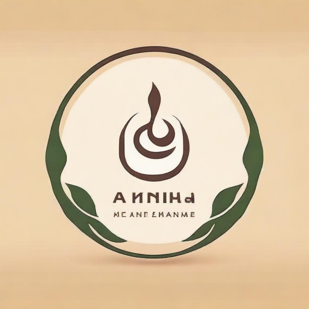 Create an innovative and unique company logo for 'Ayurvedic Milk Therapy', incorporating elements of Ayurveda and milk in a modern and minimalist design.