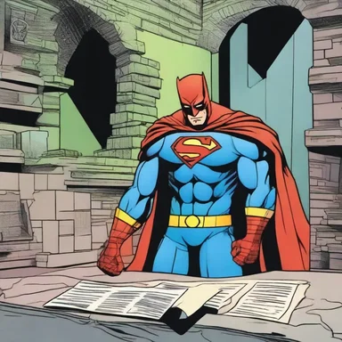 In the comic book series, the superhero retreats to a secret hideout to find repose and recharge after fighting crime.