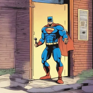 In the comic book series, the superhero retreats to a secret hideout to find repose and recharge after fighting crime.