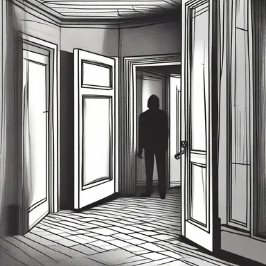 As the protagonist entered the haunted house, a feeling of repose disappeared entirely and was replaced by intense fear and anxiety.