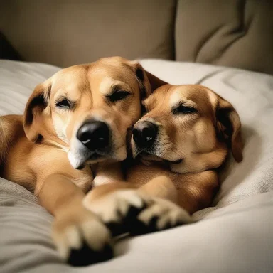 The love they share repose in the simple moments, like cuddling together on a peaceful evening.