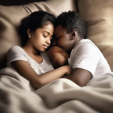 The love they share repose in the simple moments, like cuddling together on a peaceful evening.