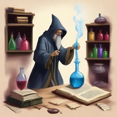 In the magical realm of the book, a sorcerer created potions using test paper that revealed hidden truths about the world around them.