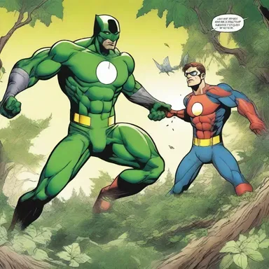 In the latest issue of the superhero comic, the protagonist battles a villain who has the ability to control mown vegetation, using it as a weapon against our hero.