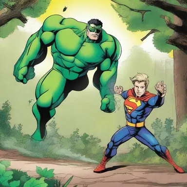 In the latest issue of the superhero comic, the protagonist battles a villain who has the ability to control mown vegetation, using it as a weapon against our hero.